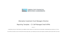 Self Managed Small AIFMs - Gibraltar Financial Services Commission