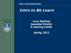 Introduction to Blackboard Learn