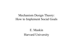 mechanism designer`s goals