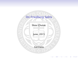 On Friedberg Splits