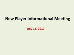 New Player PowerPoint-Boys - Redlands High School