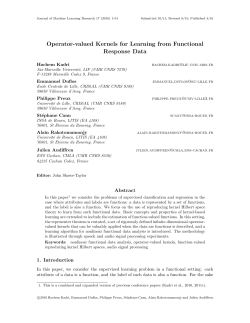Operator-valued Kernels for Learning from Functional Response Data
