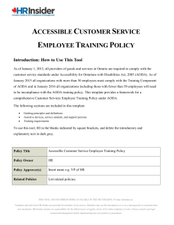 Employee, Volunteer and Additional Employer Agents