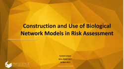 Construction and Use of Biological Network Models in Risk