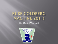 Rube Goldberg Machine 2011!