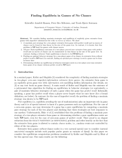 Finding Equilibria in Games of No Chance