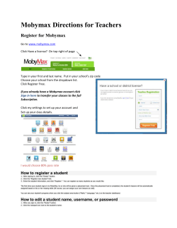 Mobymax Directions for Teachers