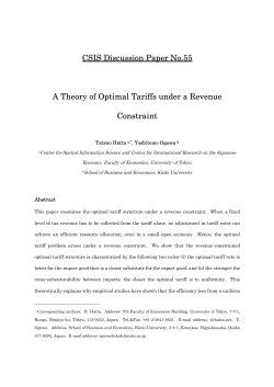 A Theory of Optimal Tariffs under a Revenue Constraint