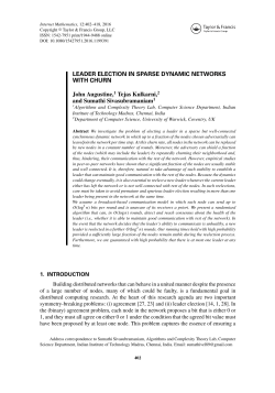 LEADER ELECTION IN SPARSE DYNAMIC NETWORKS WITH