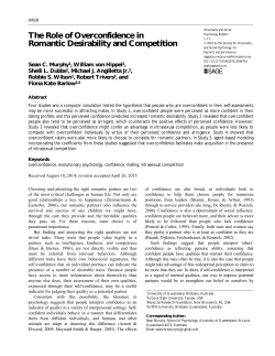 The Role of Overconfidence in Romantic Desirability and Competition