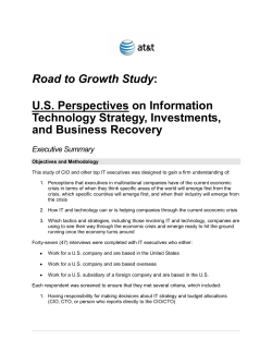 Road to Growth Study: US Perspectives on Information