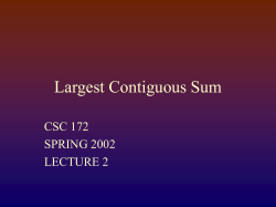 Largest Contiguous Sum