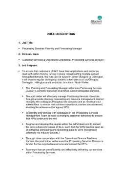 role description - Student Loans Company