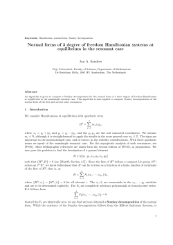 Normal forms of 3 degree of freedom Hamiltonian systems at