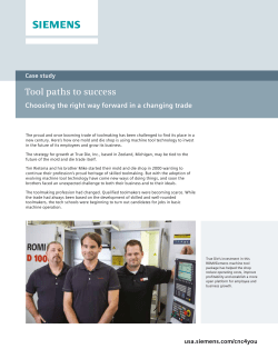 Tool paths to success - Siemens Industry, Inc.