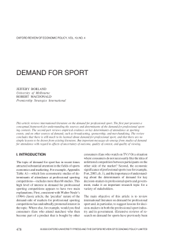 demand for sport