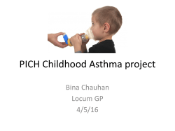 PICH Asthma project - Programme for Integrated Child Health