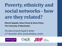 Poverty, ethnicity and social networks