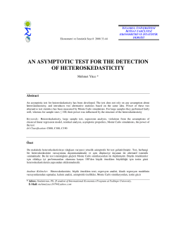an asymptotic test for the detection of heteroskedasticity
