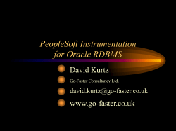PeopleSoft Instrumentation for Oracle