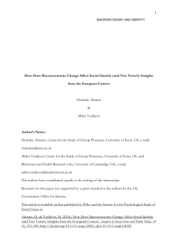 How Does Macroeconomic Change Affect Social Identity (and Vice