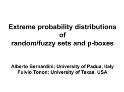 Extreme probability distributions of random/fuzzy sets and p