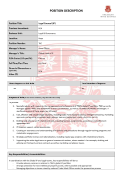 Position Description Template