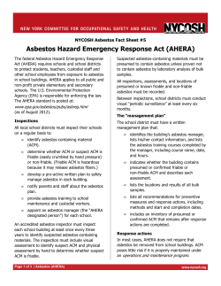 Asbestos Hazard Emergency Response Act (AHERA)