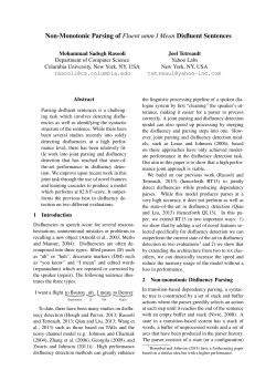 Non-Monotonic Parsing of Fluent umm I Mean Disfluent Sentences