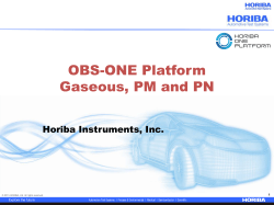 OBS-ONE Platform Gaseous, PM and PN - CE-CERT
