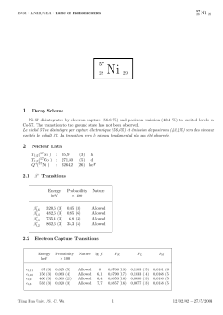 57 28 Ni 29 1 Decay Scheme 2 Nuclear Data 2.1 β+