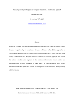 1 Measuring country level support for European integration: A