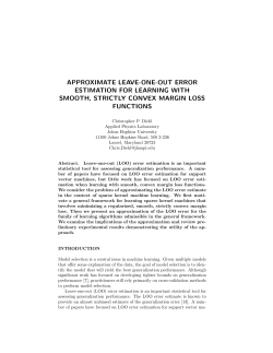 approximate leave-one-out error estimation for learning