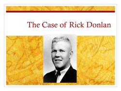 The Case of Rick Donlan