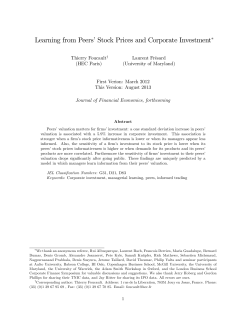 Learning from PeersnStock Prices and Corporate