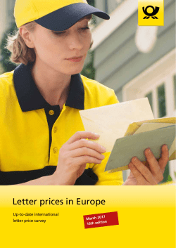 Letter prices in Europe - Deutsche Post DHL Group