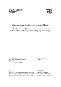 Behavioral interactions between leaders and followers The