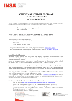 How to apply as an Exchange Student?