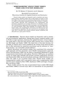 SEMIPARAMETRIC SINGLE INDEX VERSUS FIXED LINK