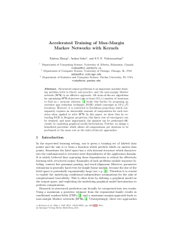 Accelerated Training of Max-Margin Markov Networks with Kernels