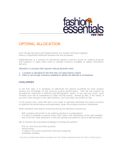 optimal allocation