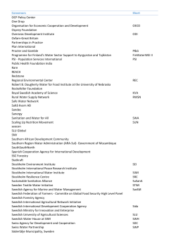 Convenors Short OCP Policy Center One Drop Organisation for
