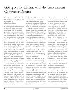 Going on the Offense with the Government Contractor Defense
