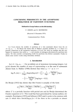 CONCERNING PERIODICITY IN THE ASYMPTOTIC BEHAVIOUR