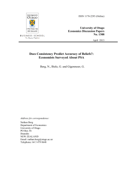 Does Consistency Predict Accuracy of Beliefs?
