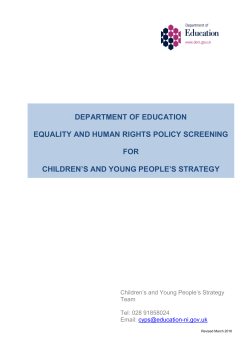 Equality and Human Rights Policy Screening Form Word