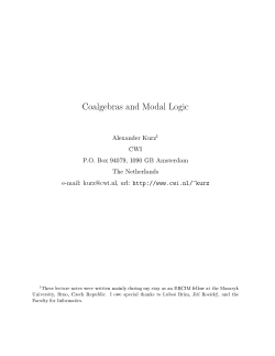 Coalgebras and Modal Logic - Functional
