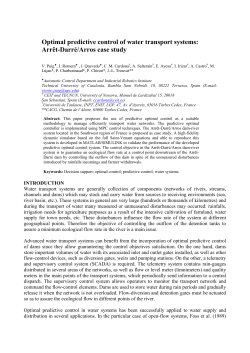 Optimal predictive control of water transport systems: Arr&ecirc;t