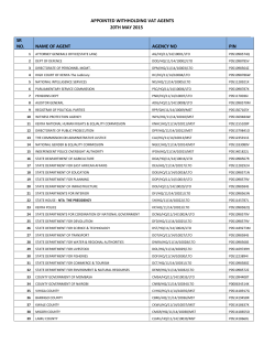 appointed withholding vat agents 20th may 2015 sr no. name of