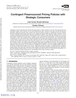 Contingent Preannounced Pricing Policies with Strategic Consumers